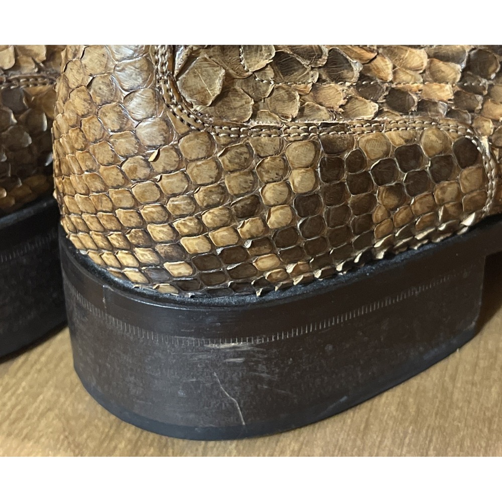 Cole Haan Genuine Python Dress Shoes Men 11.5 Brown Rare Special Edition - Picture 5 of 15